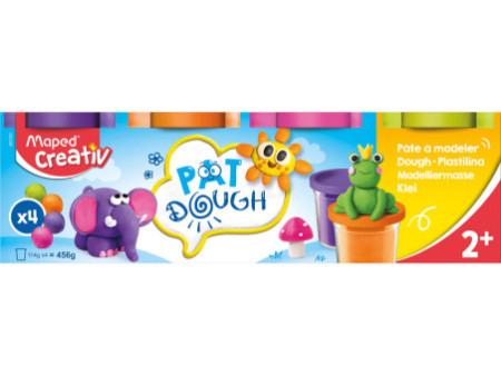 Maped Creativ Pâte à modeler, 4 couleurs fantaisie, 456 g