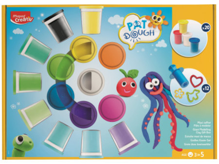 Maped Creativ Kit de pâte à modeler, 32 pièces, maxi coffret