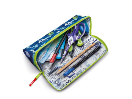Maped Trousse à ouverture XXL PATTERN 'PIXEL', bleu