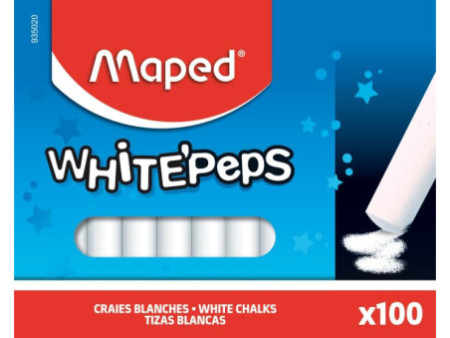 Maped Craie pour tableau WHITE'PEPS, rond, blanc