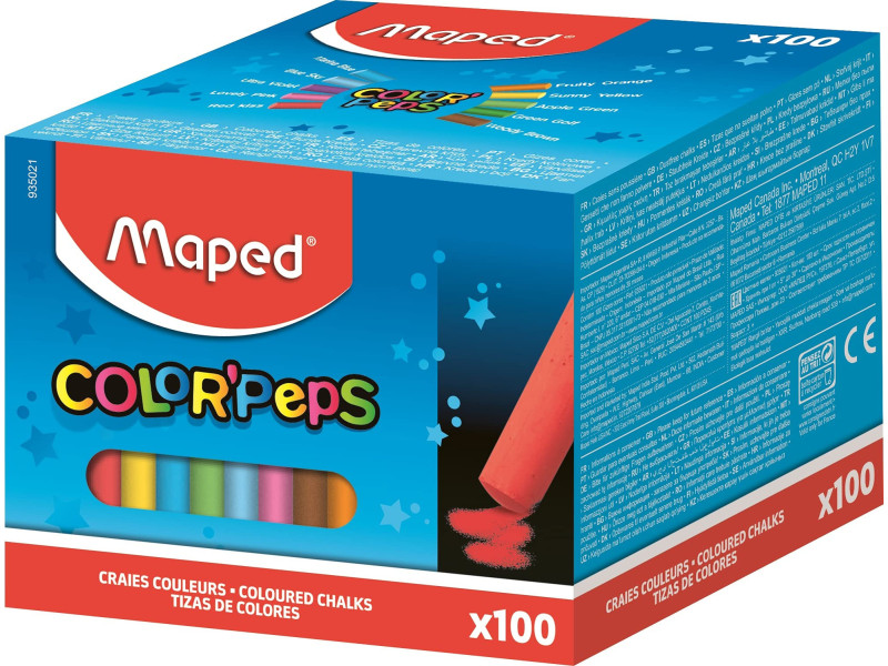 Maped Craie pour tableau COLOR'PEPS, rond, assorti