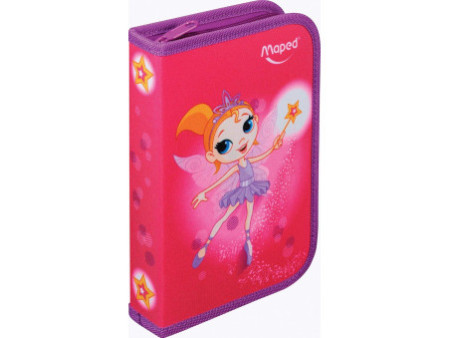 Maped Trousse Fairy, en polyester, rose, garni