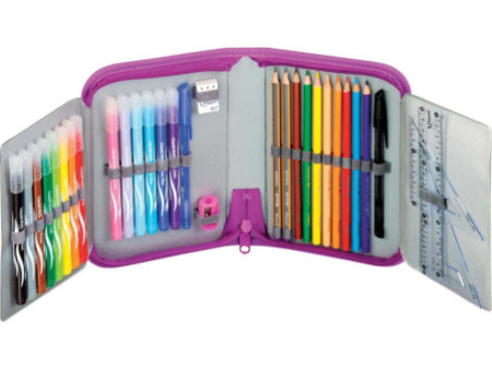 Maped Trousse Fairy, en polyester, rose, garni