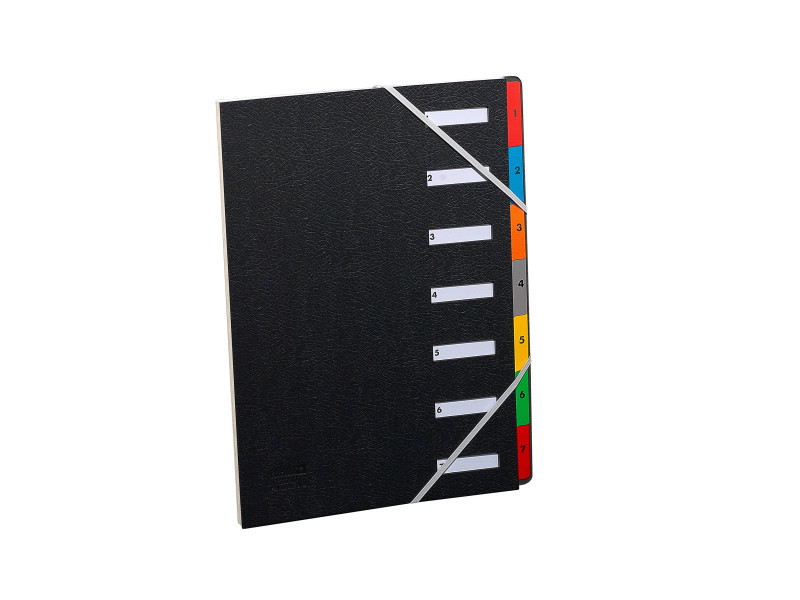 extendos Trieur numérique, A4, 1-7, 7 compartiments, noir