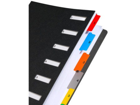 extendos Trieur numérique, A4, 1-12, 12 compartiments, noir