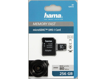 hama Carte mémoire Micro SecureDigital DHC, cl. 10, 256 GB