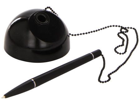 helit Porte-stylo 'the heavy base', avec chaîne, noir
