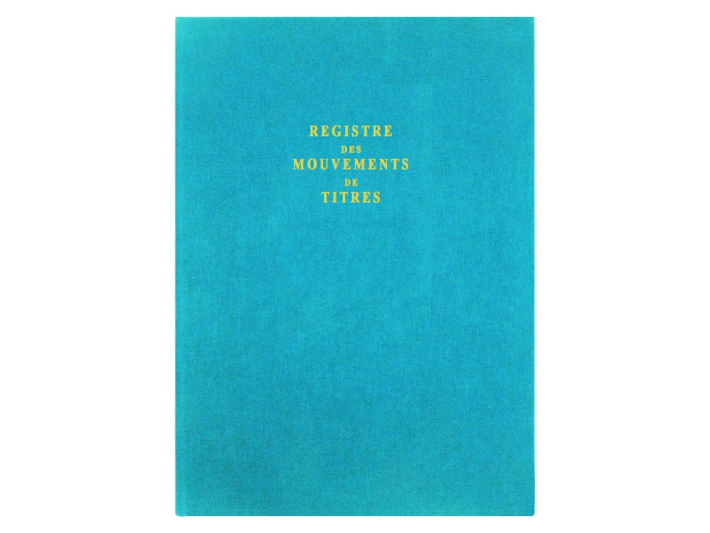 ELVE Registre 'Mouvements des titres', 100 pages, format A4