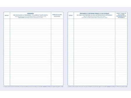 ELVE Registre 'Délégués du personnel', 40 pages, 320 x 240mm