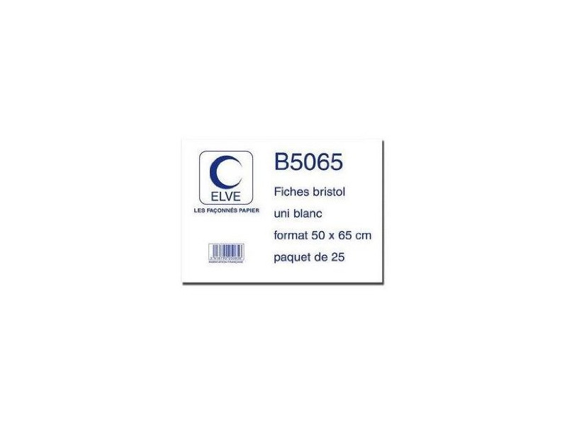 ELVE Fiches bristol, uni, 500 x 650 mm, 25 fiches