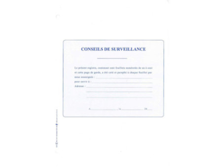 ELVE Classeur 'Conseils de surveillance' 4 anneaux, PVC noir