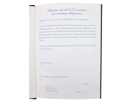 ELVE Registre spécial de l'Association, 297 x 210 mm