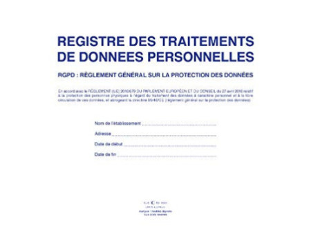 ELVE Registre 'Traitements de données personnelles RGPD'