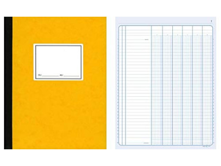 ELVE Piqûre comptable 7 + 14 colonnes sur 2 pages