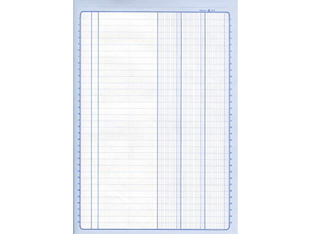 ELVE Piqûre comptable 25 colonnes sur 2 pages, 240 x 320 mm