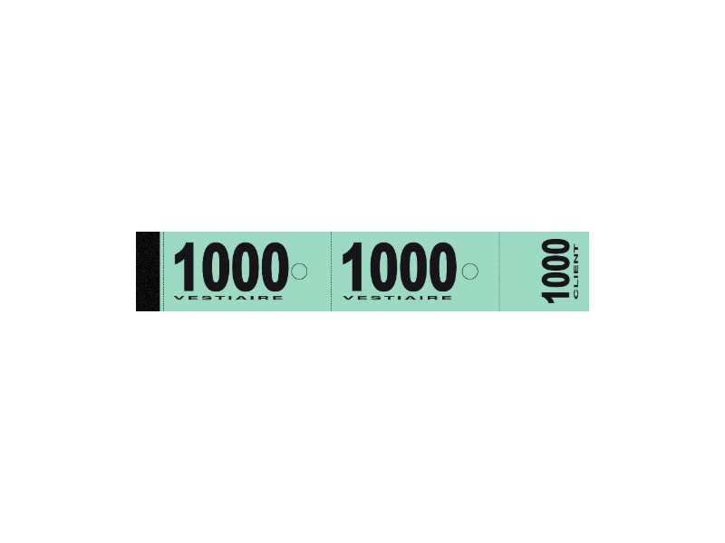 ELVE Bloc vestiaire, 50 feuillets de 3 coupons, vert
