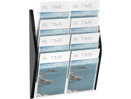 helit Porte-brochures mural 'the arc', A3 paysage, noir