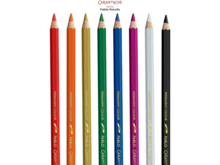 CARAN D'ACHE Crayons de couleur PABLO, étui métal de 12