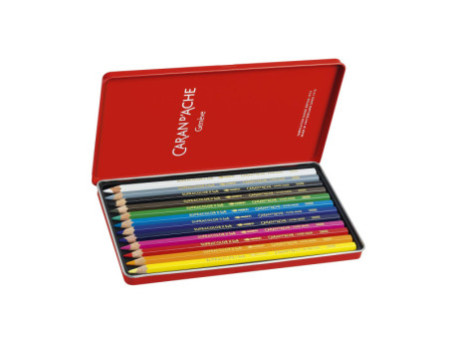 CARAN D'ACHE Crayons de couleur SUPRACOLOR, étui métal de 12