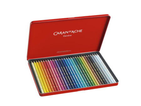 CARAN D'ACHE Crayons de couleur SUPRACOLOR, étui métal de 30
