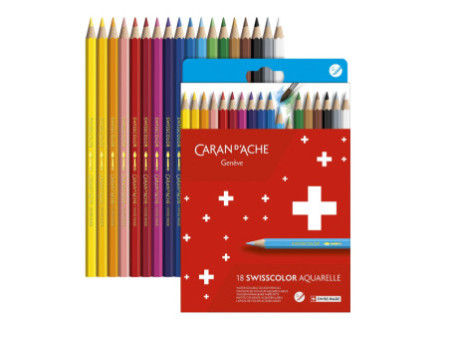 CARAN D'ACHE Crayons de couleur SWISSCOLOR Aquarelle