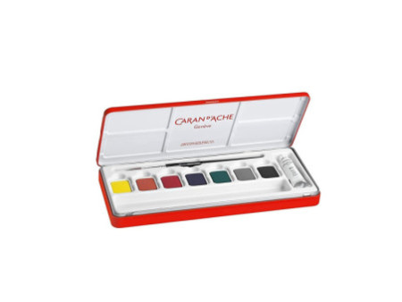CARAN D'ACHE Gouache GOUACHE STUDIO, en tablettes, étui de 8