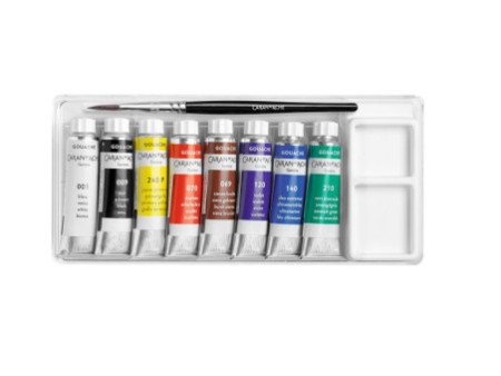 CARAN D'ACHE Gouache GOUACHE STUDIO, en tubes, étui de 8