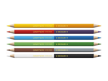 CARAN D'ACHE Crayons de couleur SWISSCOLOR BICOLOR Aquarelle
