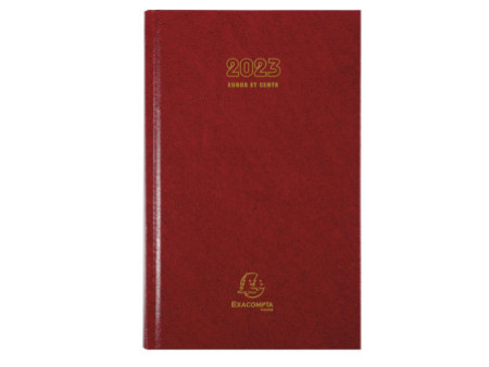EXACOMPTA Agenda Carré Euro/Cents 135 x 210 mm, 2026,assorti