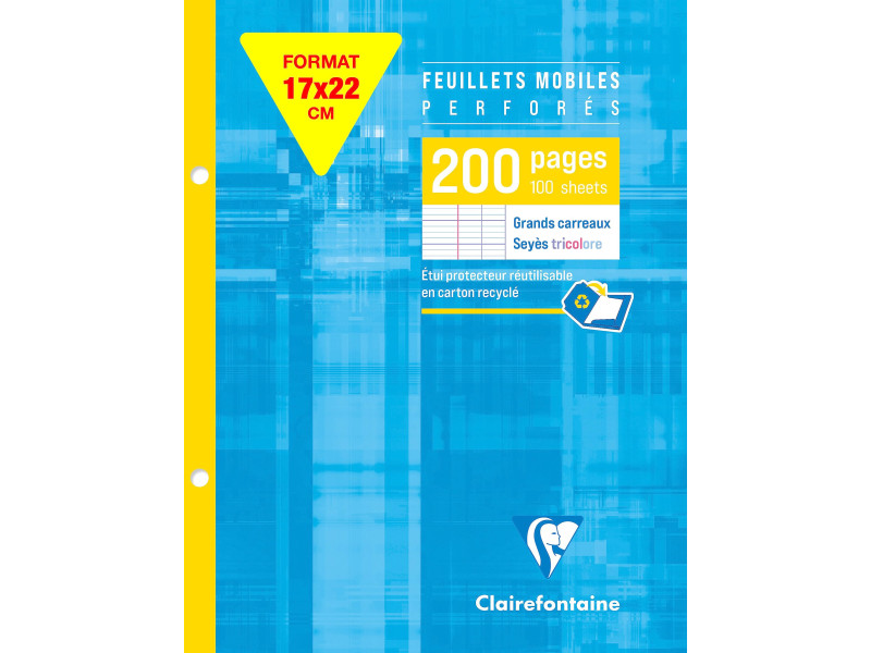 Clairefontaine Feuillets mobiles perforés, 170 x 220 mm