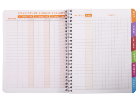 Clairefontaine Cahier de textes spirale, 170 x 220 mm, séyès