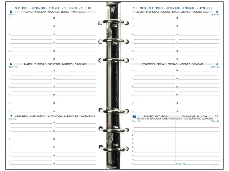 EXACOMPTA Recharge Exatime 17, 2025/2026, 1 semaine/2 pages