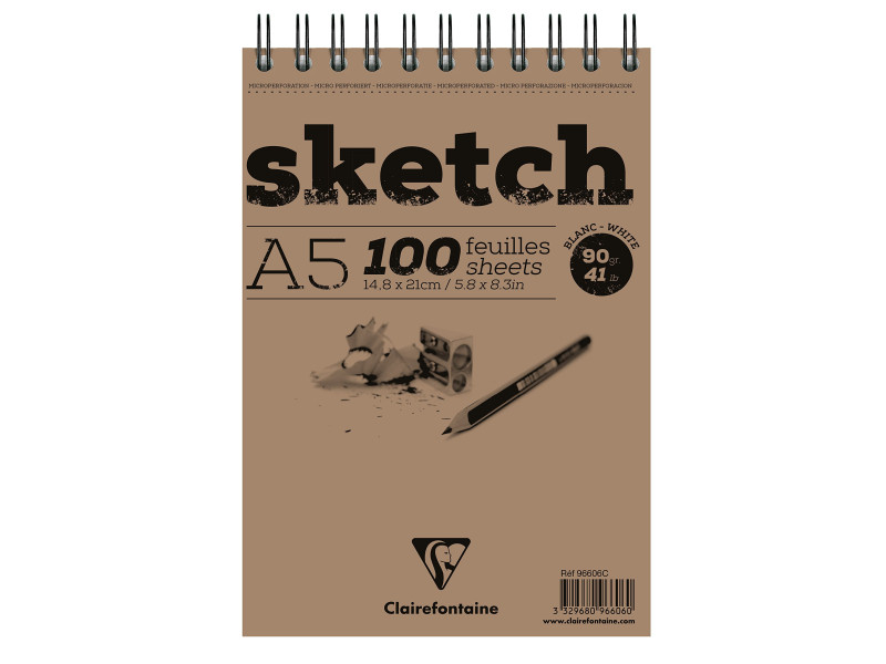 Clairefontaine Bloc croquis SKETCH, A5, 100 feuilles