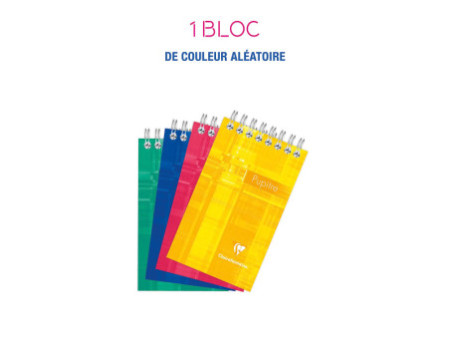 Clairefontaine Bloc spiralé, 75 x 127 mm, quadrillé 5/5