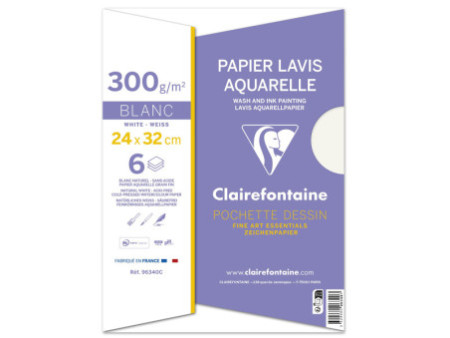 Clairefontaine Papier dessin 'Lavis Aquarelle', 240 x 320 mm