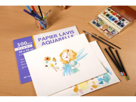 Clairefontaine Papier dessin 'Lavis Aquarelle', 240 x 320 mm