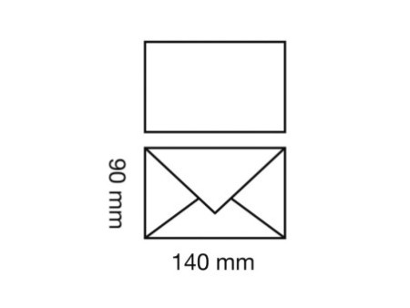Clairefontaine Enveloppes pour carte de visite, 90 x 140 mm