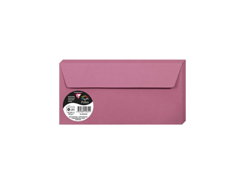 Pollen by Clairefontaine Enveloppes DL, rose hortensia