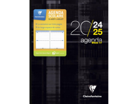 Clairefontaine Agenda scolaire WHEN 17, 2025/2026
