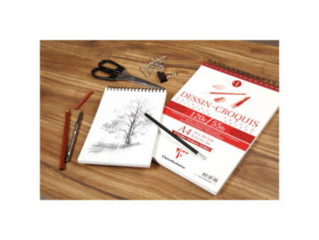 Clairefontaine Bloc papier Dessin Croquis, A3, 120 g/m2