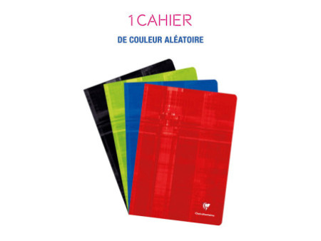 Clairefontaine Cahier piqûre, A4, 80 pages, quadrillé 10x10