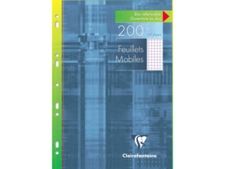 Clairefontaine Feuillets mobiles, A4, quadrillé, 200 pages