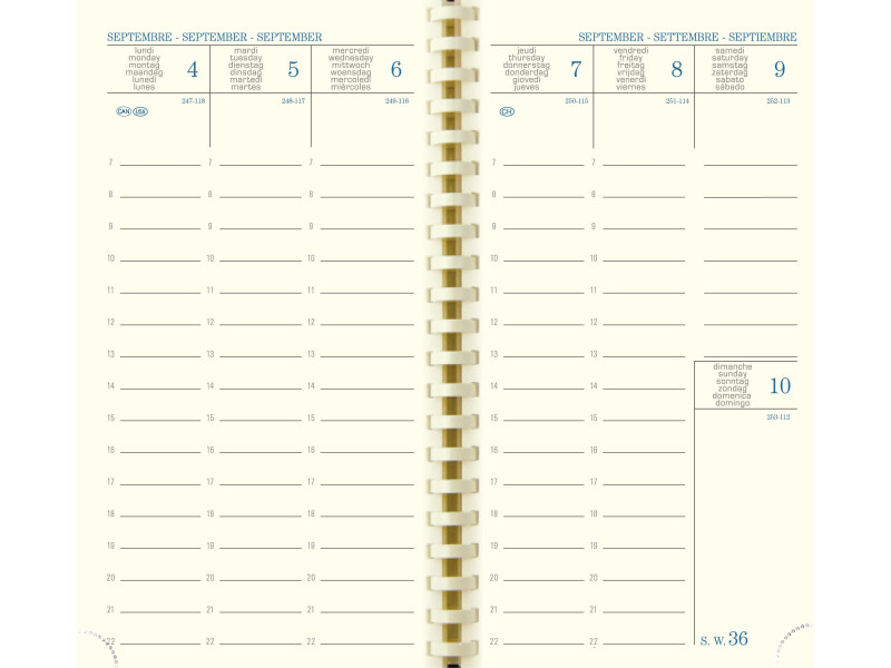 EXACOMPTA Recharge pour agenda SAD 16S, 2025/2026, 16 mois