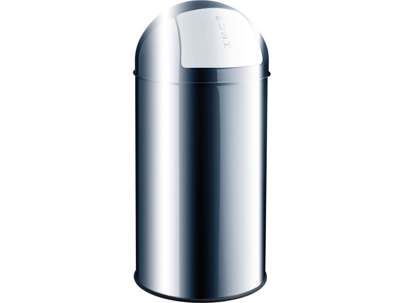 helit Poubelle en acier inox 'the dome', 30 litres, argent