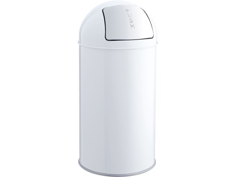 helit Poubelle en métal 'the dome', 30 litres, blanc
