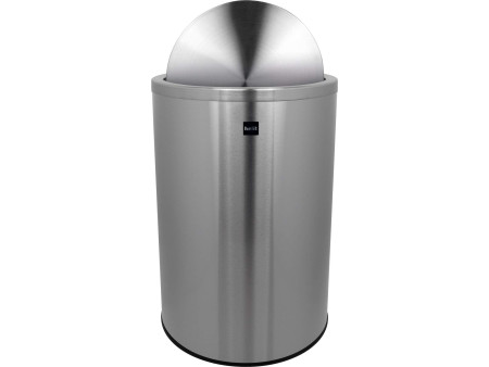 Helit Poubelle 'the swing', 50 litres, acier inox, argent