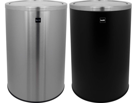 Helit Poubelle 'the swing', 50 litres, acier inox, argent