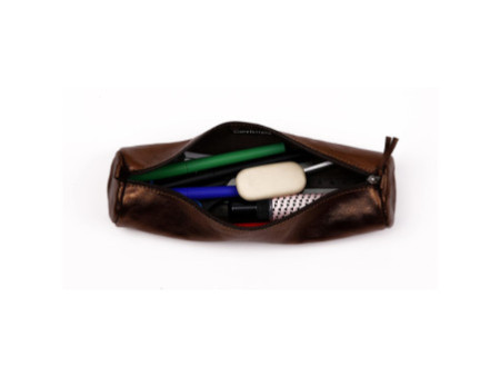 Clairefontaine Trousse CUIRISÉ, cuir, brun