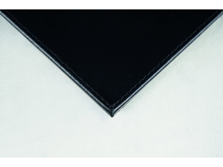 helit Tapis de souris 'the leather pad', en cuir, noir