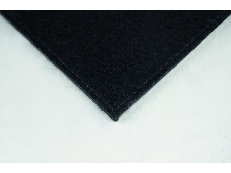 helit Tapis de souris 'the leather pad', en cuir, noir